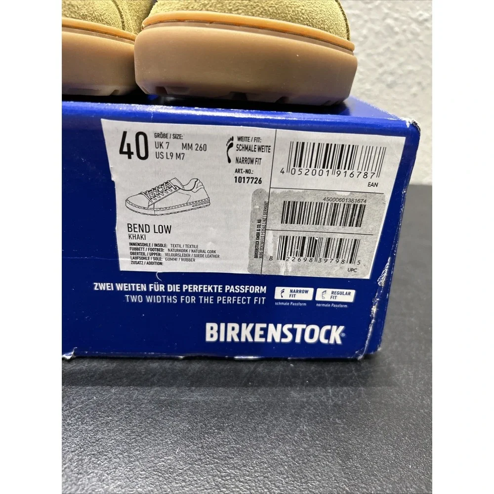 Birkenstock Bend Low Suede Leather Khaki EU 40 US L9 M7 Womens Mens
